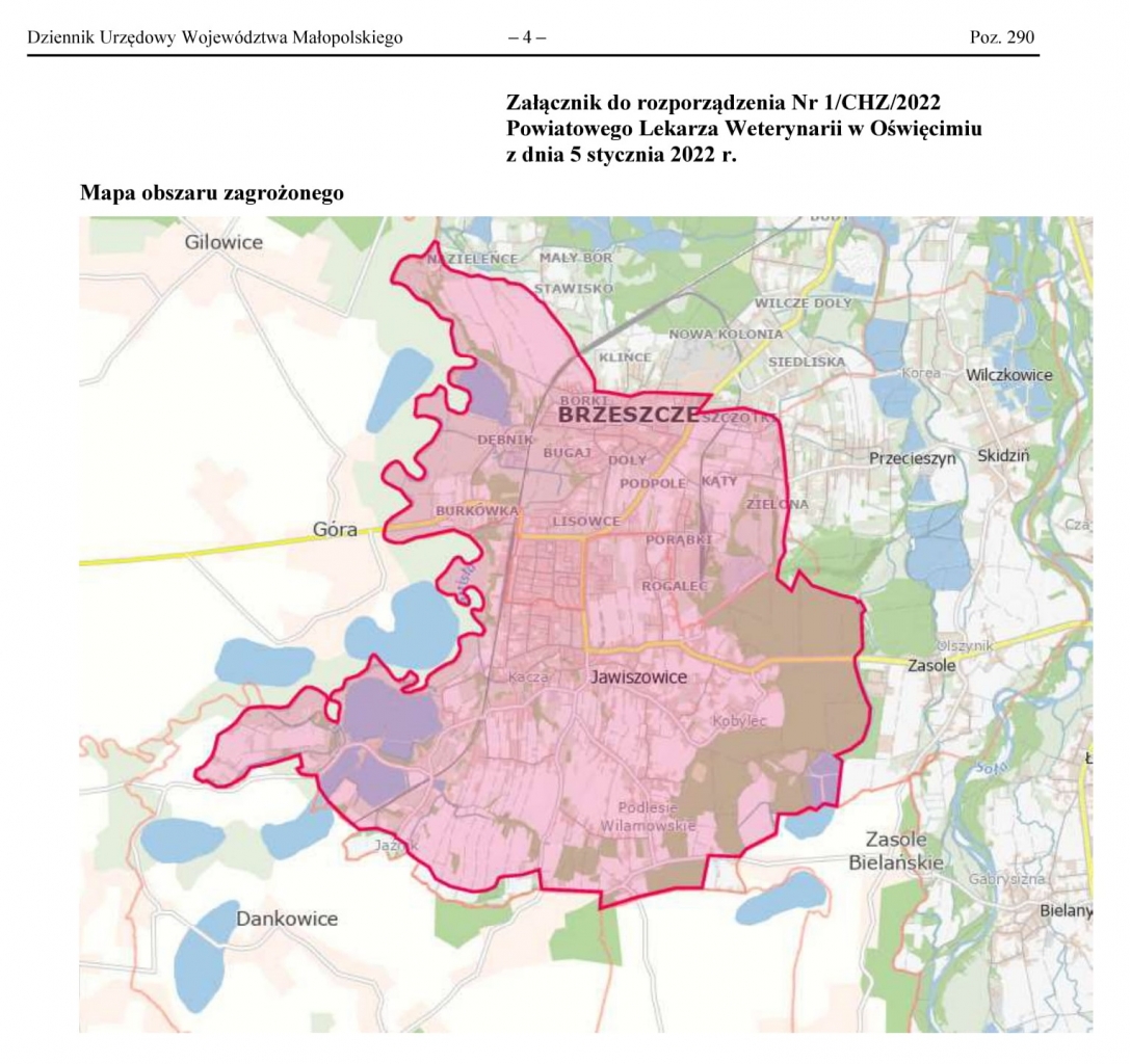 mapka obszaru zagrożonego