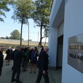 konferencja podsumowująca rozbudowę i przebudowę oczyszczalni ścieków w Brzeszczach.