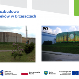 konferencja podsumowująca rozbudowę i przebudowę oczyszczalni ścieków w Brzeszczach.