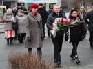 złożenie kwiatów przy pomniku w Jawiszowicach-Kółku, fot. Wojciech Andrzejczak