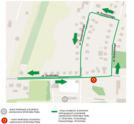 UWAGA! Zmiana lokalizacji przystanku: Jawiszowice Drobniaka Pętla