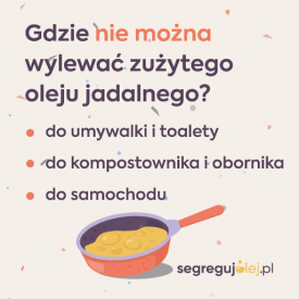 Bądź EKO - segreguj olej! Lipcowa akcja edukacyjna