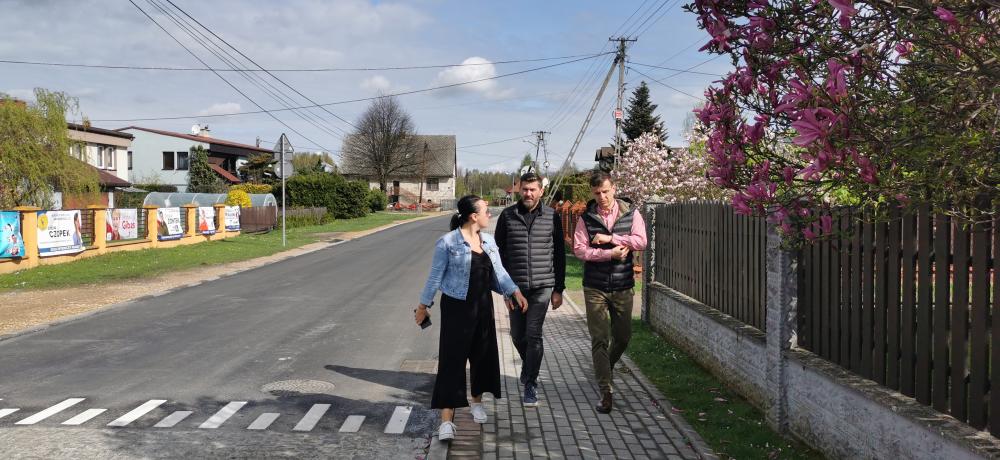 Przebudowa ul. Borowej w Brzeszczach odbiór etapu I - 5.04.2024 r. 