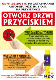 Nowe zasady otwierania drzwi w autobusach MZK