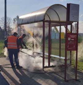 Oczyszczanie i odkażanie przystanków autobusowych